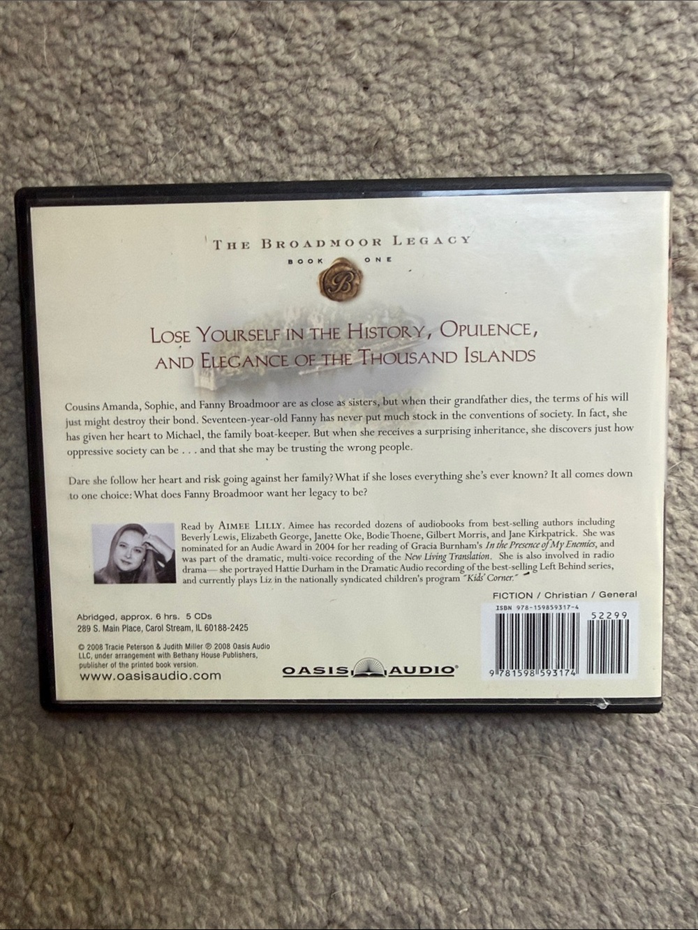 “A Daughter's Inheritance”a Abridged Audiobook by Tracie Peterson&Judith Miller - Picture 9 of 10